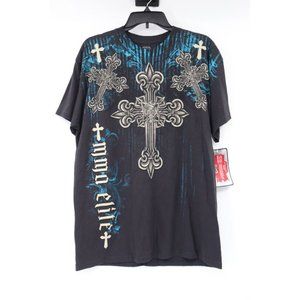 NWT mma elite men's L short sleeve graphic shirt